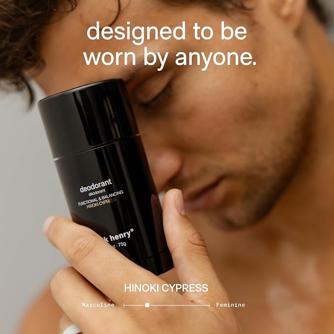 Jack Henry Natural Deodorant for Men & Women, Hinoki Cypress Scent, Aluminum Free Deodorant with Shea Butter, Probiotics, Vegan Plant Based, Long Lasting, Baking Soda Free with Coconut MCT, 2.65 oz