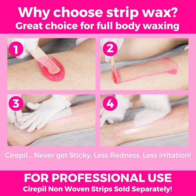 Cirepil - Fiorella - 400g - Soft Wax - Strips Needed/ 14.11 oz Wax Tin - High Performance Hypoallergenic, Removes Hair in One Pass - Ultra-Fluid Gel Texture & Easy to Apply - Perfect for Large Areas