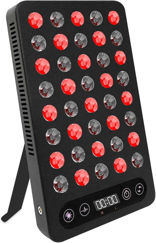 Portable Red Light and Infrared Therapy Panel for Body, 660nm and 850nm Wavelength, Built in Timer, 200w High Power Panel Promoting Sleep, Relieve Muscle Fatigue-Red Light Therapy for Face