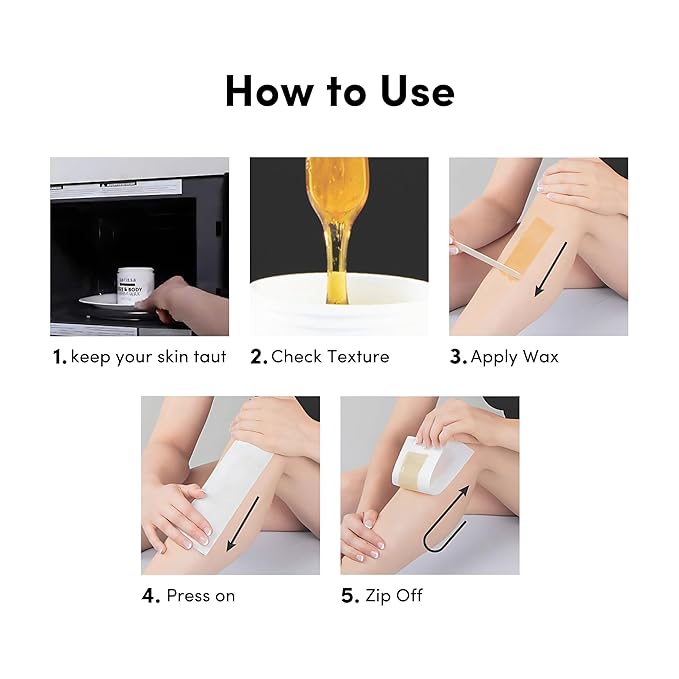 Parissa Legs & Body Warm Wax Kit | Salon-Style Microwavable Wax for Coarse Hair Removal on Face & Body | Vegan | At-Home Hair Removal Kit | 150ml (5 Fl Oz)
