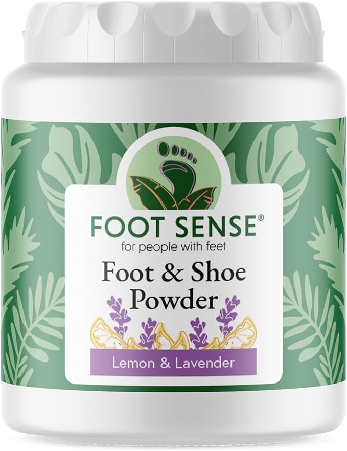 FOOT SENSE All Natural Foot & Shoe Powder, Foot Deodorant, Talc-Free, Odor Eliminator, Disinfects & Deodorizes, Long-Lasting up to 6 Months Safe for Men, Women, Kids, Athletes, 50g