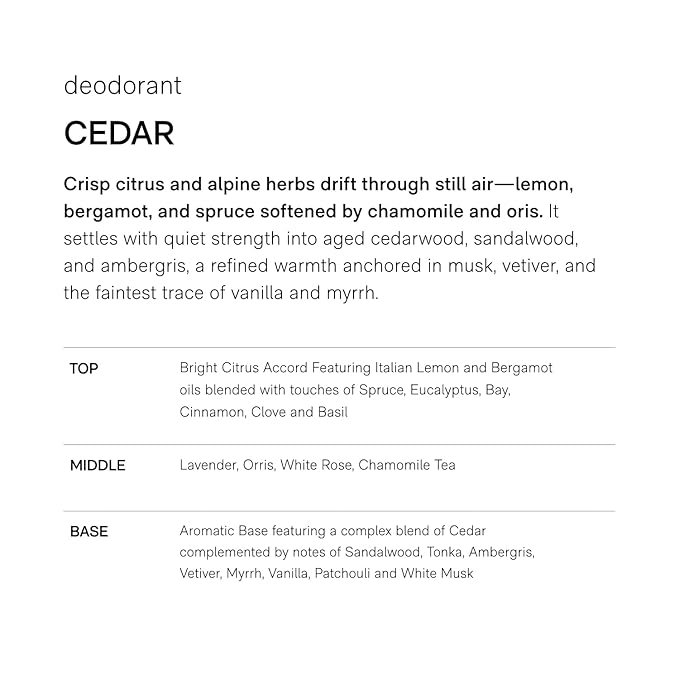 Jack Henry Natural Deodorant for Men & Women, Cedar Scent, Aluminum Free Deodorant with Shea Butter, Probiotics, Vegan Plant Based, Long Lasting, Baking Soda Free with Coconut MCT, 2.65 oz