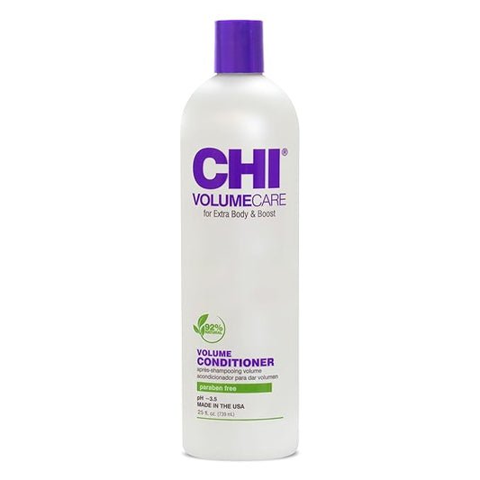 CHI VolumeCare Volumizing Conditioner, Increases Volume on Thin, Fine, or Flat Hair, Moisturizing Formula, Sulfate, Paraben, & Cruelty-Free, 25 Oz
