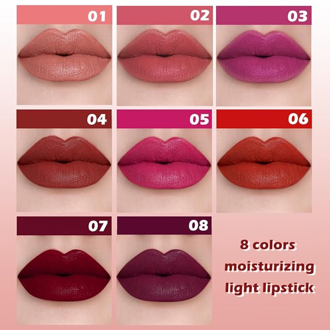 Maroon Red Matte Lipstick for Women, Long Lasting Waterproof Transfer-Proof Vegan, 24 Hours Moisturizing Glossy Shine Lip Gloss, Lipstick Palette Beauty Products Makeup All-Day Formula A07#