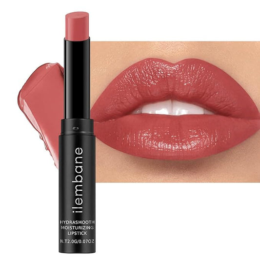 Moisture Nude Lipstick – Hydrating Lip Balm for Dry, Cracked Lips, Weightless Creamy Lip Color with Vitamin E, Hydrasmooth, Glossy Juicy Finish, Long Lasting for Women (Lustre)