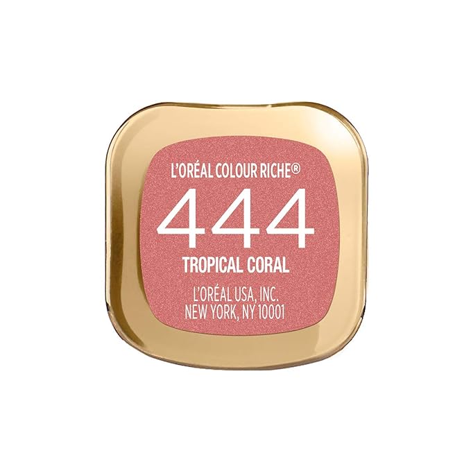 L'Oreal Paris Colour Riche Original Creamy, Hydrating Satin Lipstick with Argan Oil and Vitamin E, Tropical Coral , 1 Count