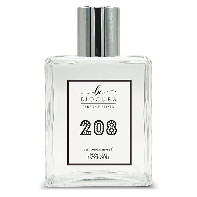 BC Perfume 208 Inspired by Javanese Patchouli For Men Replica Fragrance Dupes Eau de Parfum Spray Bottle 3.4 Fl Oz/100ml-X1
