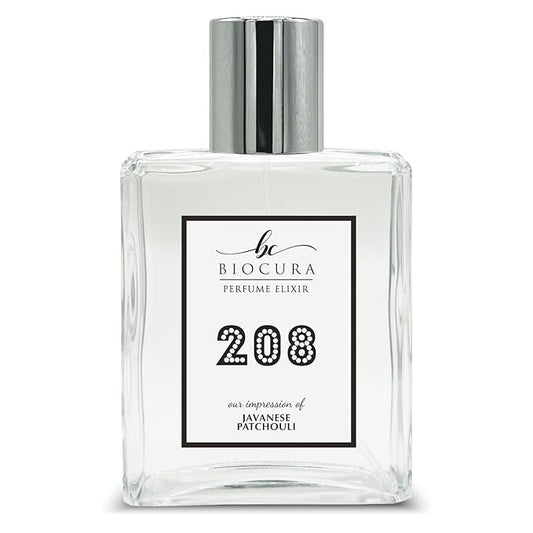 BC Perfume 208 Inspired by Javanese Patchouli For Men Replica Fragrance Dupes Eau de Parfum Spray Bottle 3.4 Fl Oz/100ml-X1