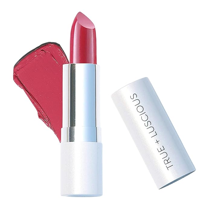 True + Luscious Super Moisture Lipstick | Sheer Cream Lip Color for Lasting Hydration | Hyaluronic Acid Konjac Root Powder | Vegan Cruelty-Free Gluten-Free Flatters All Skin Tones | Creamy Rose