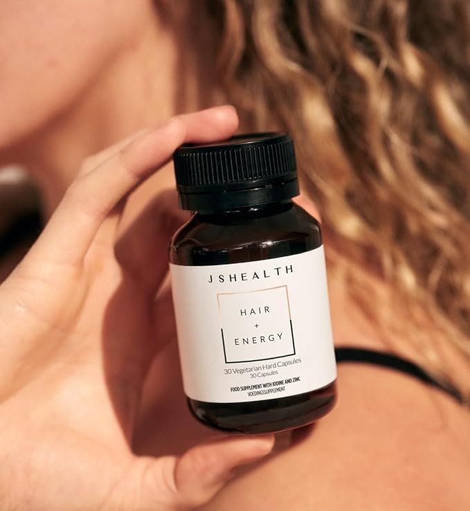 JSHealth Vitamins Hair and Energy Formula - Hair & Scalp Support Supplement with Iodine and Zinc - 30 Capsules