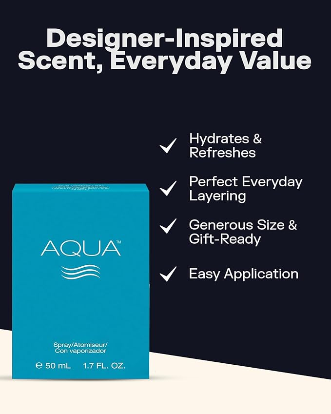 PB ParfumsBelcam Aqua Eau de Toilette Spray, Our Version of a Designer EDT, 50ml.