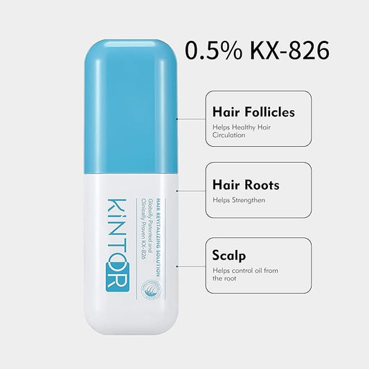 0.5% KINTOR KX-826 Hair Growth Spray,Oil Control Strengthen Hair,Hair Regrowth Products for Women&Men,Basic,360ml