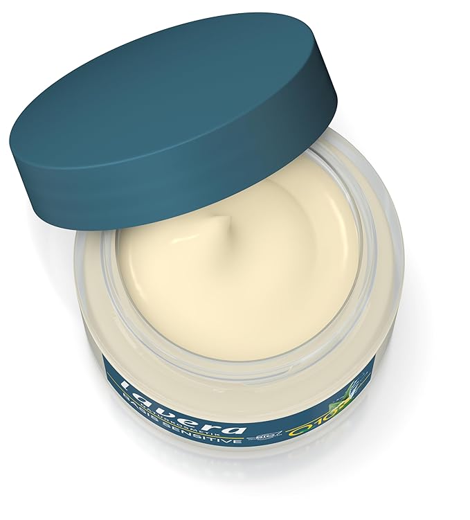 lavera Anti-Aging Night Cream with innovative natural composition of coenzyme Q10, jojoba oil & shea butter to fight wrinkles, fine lines & signs of skin aging while you sleep – 1.7 Oz