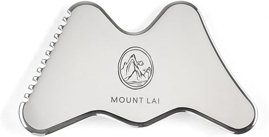 Mount Lai The Vitality Qi Stainless Steel Gua Sha Contour Tool - Face & Body Guasha Tools for Self-Care, Sculpting, Puffiness Relief & Muscle Tension Massage