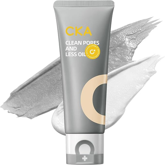 CKA Facial Deep Cleanser, Blackhead Makeup Remover 2 in 1 Dual-Chamber Foam Cleanser, Gentle Oil Control Minimizes Pores with Amazonian White Clay & Amino Acid, Daily Face Wash for Oily/Sensitive Skin