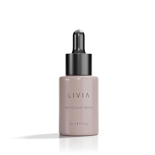 LIVIA Hair Growth Serum – Advanced Hair Strengthening & Regrowth Formula – Reduces Shedding, Hair Loss & Breakage – Nourishes Scalp, Promotes Thicker, Fuller & Healthier Hair– 30ml