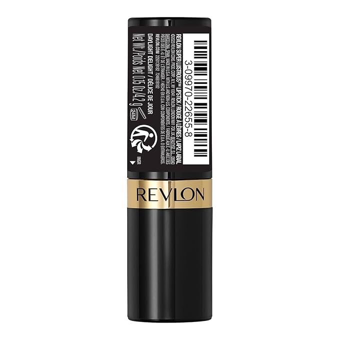 Revlon Super Lustrous Lipstick, Creamy Formula For Soft, Fuller-Looking Lips, Moisturized Feel, 802 Daylight Delight, 0.15 oz