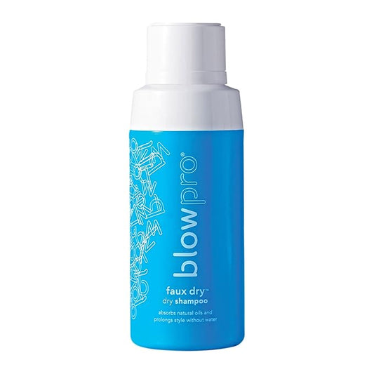 blowPro Faux Dry, Dry Shampoo Powder, Removes Excess Oil & Product Buildup w/o Water, No crunchy Residue, Creates Volume, Protein blend adds Shine and Resilience, Pouf Technology Travel Size 1.7oz