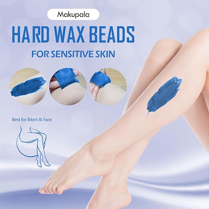 9.6oz Hard Wax Beads, Coarse Hair Removal Waxing Bead for Sensitive Skin Professional Brazilian Waxing Full Body, Bikini, Underarms, Back, Legs, Face, Back, Wax Beans Spa Home Salon