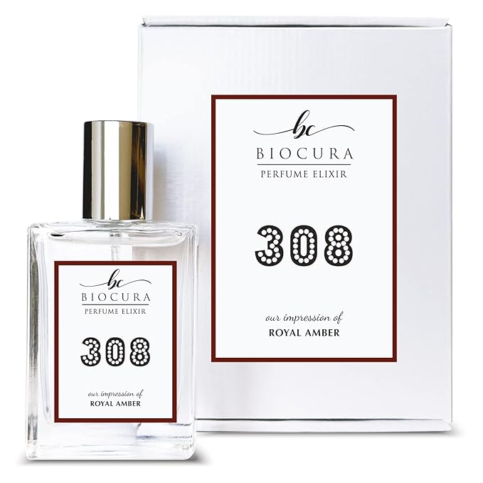 BC Perfume 308 Inspired by Royal Amber For Women & Men Replica Fragrance Dupes Eau de Parfum Spray Bottle 1.7 Fl Oz/50ml-X1