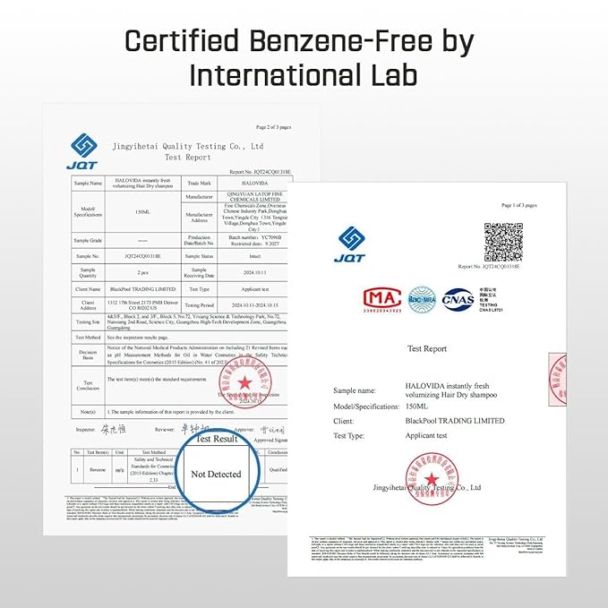 HALOVIDA Dry Shampoo for Women, No White Residue Instantly Fresh Shampoo Spray, Absorb oils, Refreshing Volumizing Hair Dry Shampoo 5.07 FL.OZ (Pack of 6)