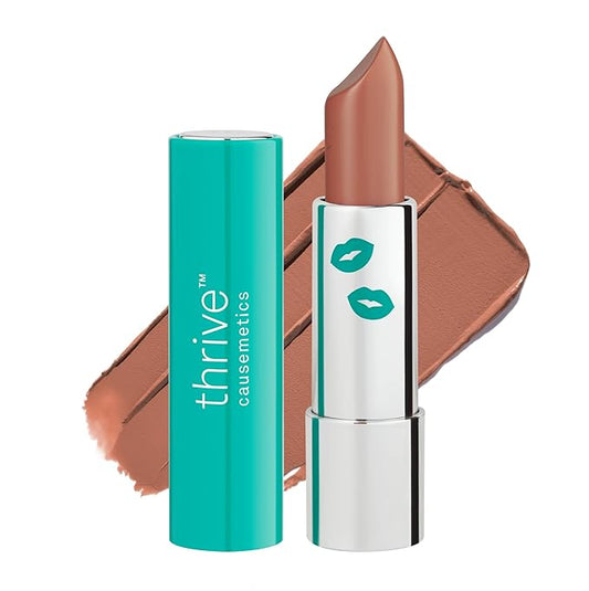 Thrive Causemetics Impact-FULL Smoothing Lipstick, Moisturizing Lip Makeup Essential with Vitamin, Lightweight Creamy Lipstick for Women, Long Lasting, Vegan, Shade Sissy (Light Pink Neutral)