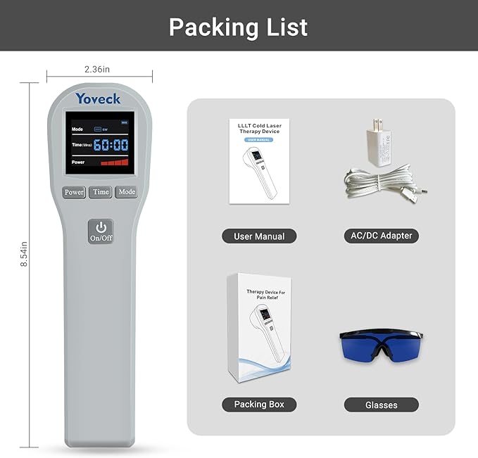 Red Light Therapy Device, 2x940nm+2x860nm+16x660nm, Cold Light Therapy Machine at Home, Handheld Light Therapy for Muscles Joints Relax, Light Therapy Wand Help with Pain for Body and Pets