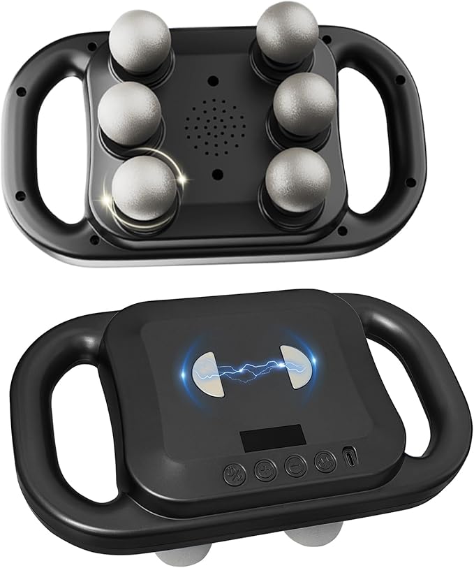 Belovedone 6-Head Massage Gun Set Deep Tissue Percussion Massager with 9 Modes & 20 Intensities, Muscle Massager Pain Relief, Percussion Massage Gun for Back/Shoulders/Legs/Foot/Waists (Black)