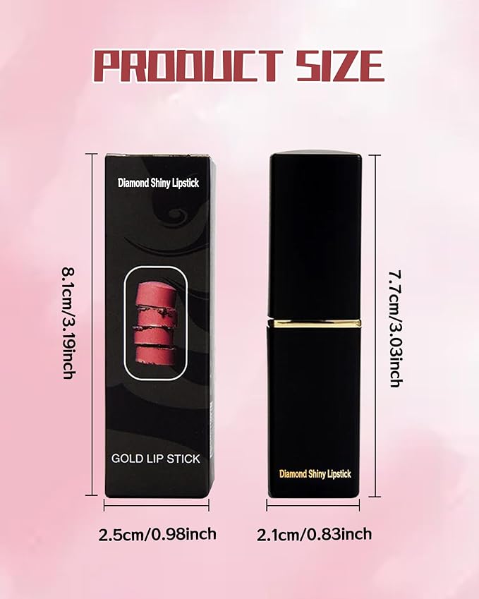 Metallic Pink Color Changing Shimmer Lipstick for Women,3D Shine High Impact Long Lasting Hydrating Transfer Proof Lipstick,Creamy Matte Non Sticky Plumping Lip Gloss,Full Coverage Lip Color Makeup 05