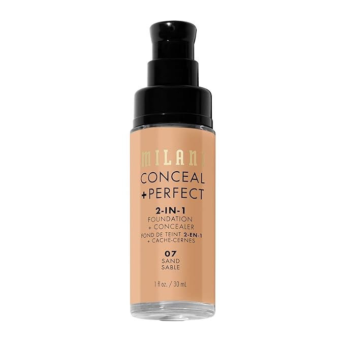 Milani Conceal + Perfect Liquid Foundation in Sand, 1 Fl. Oz.