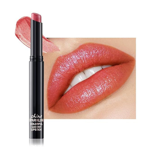 Warm Brown Metallic Lipstick for Women,Lightweight Comfortable Non-Drying Shimmer Frosted Lipstick,Glitter Lip Gloss Stain Long Lasting Waterproof Smudge Proof 24 Hour Full Coverage Lip Makeup,Vegan