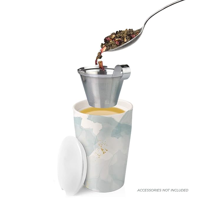 Tea Forte Defense Premium Organic Loose Leaf Caffeinated Green Tea Blend Canister, Makes 35-50 Cups