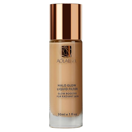 Natural Glow Liquid Filter, Face Complexion Booster For an All Day Radiant Glow Soft-Focus Look, Liquid Highlighter Primer, Glow Lotion, Vegan & Cruelty-Free (Medium)