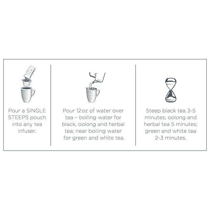 Tea Forte Tea Tasting Assortment Single Steeps Loose Leaf Premium Tea Gift Set Sampler, 15 Count 3 of Each Assorted Blends, Pre-Portioned Single Serve Pouches, Steeps 12 oz