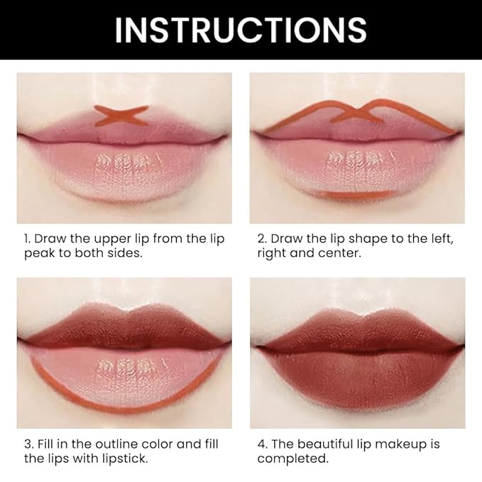 evpct 1Pcs Matte Lip Liner and Lipstick Combo Set Kit for Women, Magic Neutral Lipsticks 24 Hours Original Lipstick and Lips Liner Pencil Stain Gloss Makeup Long Lasting Waterproof, 33# MORE TAUPE