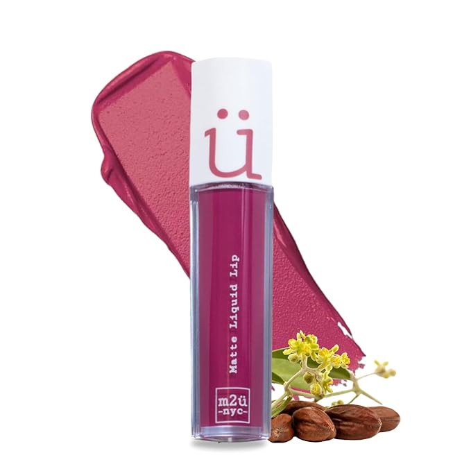 M2U NYC Berry Matte Liquid Lipstick – Long Lasting High Impact Color with Up to 17H Wear – Matte Lipstick for Women – No Budge, Lightweight Creamy Vegan Formula Infused with Jojoba Oil - Cherry St.