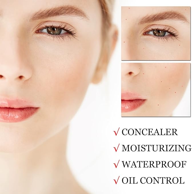 CAHIUYOA Mushroom Head Air Cushion CC Cream BB Cream Mushroom Head Foundation Full Coverage Foundation Makeup Long Lasting Moisturize Matte Concealer - 06 Medium Deep