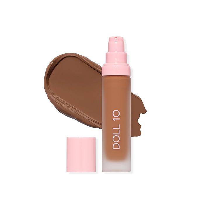 T.C.E. Super Coverage Serum Full Coverage Foundation Makeup for Mature Skin – Hydrating Formula w/Peptides – Full Coverage Makeup – Clean, Vegan, Cruelty-Free - 60 Day Supply - (Deep/Rich)