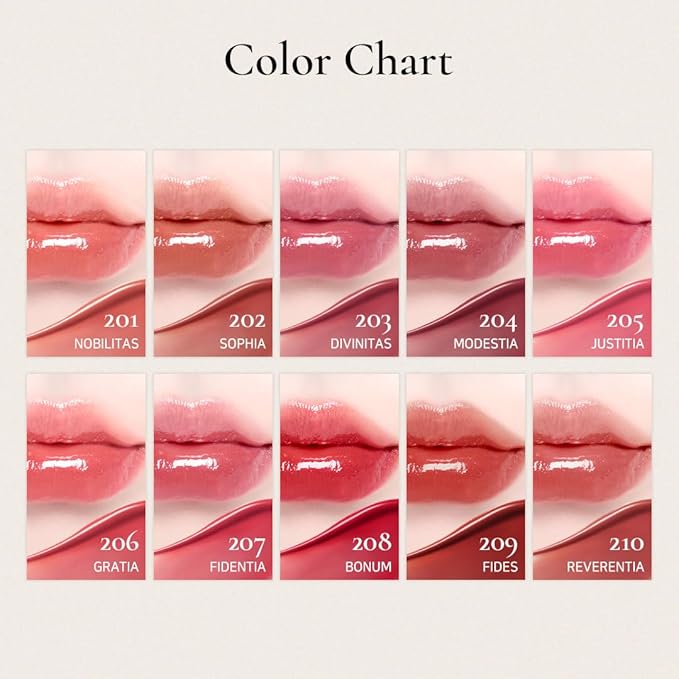 DINTO Blur-Glowy Lip Tint - Glossy Finish, Hydrating, Long Lasting, Lightweight Texture, Non-Sticky, Vegan & Cruelty-Free, K beauty (203 Divinitas, 0.11 fl.oz) (30 colors)
