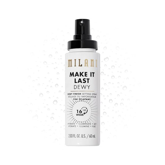 Milani Setting Spray + Primer, Make It Last Dewy - Dewy Finish Moisturizing Formula for Glow on the Go, Setting Spray for Makeup and Face Primer, Prime + Set + Hydrate, 2.03 Fl. Oz