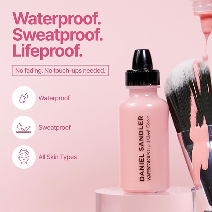 Daniel Sandler Watercolor Liquid Blush — Buildable, Blendable & Long-Lasting Liquid Blush for Cheeks, Lips, & Eyes — Lightweight & Water Resistant — For All Skin Types — Spicey