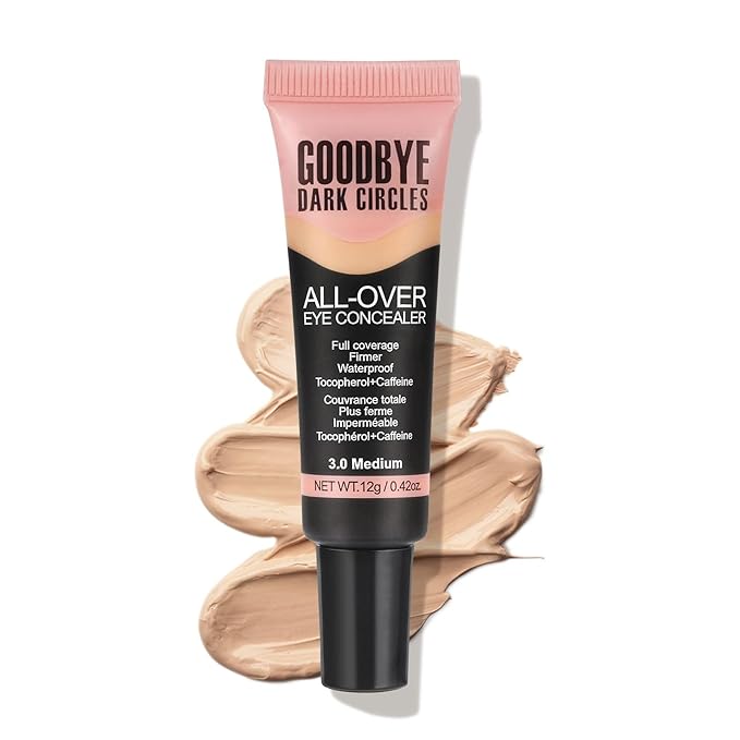 Liquid Concealer, Under Eye Full Coverage Concealers for Dark Circles, Fine Lines, Redness,Waterproof, Firming,Color Correcting Long lasting Makeup Concealer for Women (03#Medium)