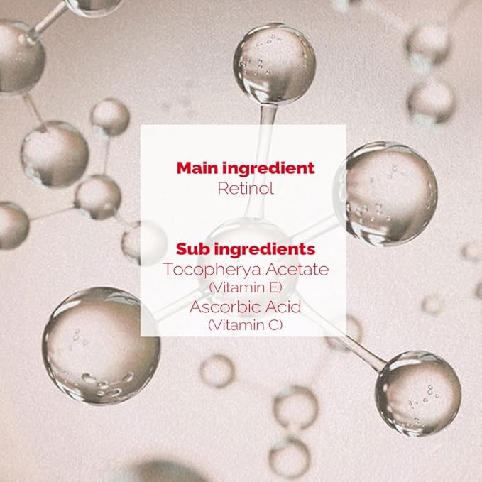 Roll On Eye Cream with Vitamin A and Stainless Steel ball Tip- Under Eye Roller Cream for Elasticity Wrinkles Puffiness Fine Lines-Korean eye cream 30ml/1.01fl.oz. (Retinol)