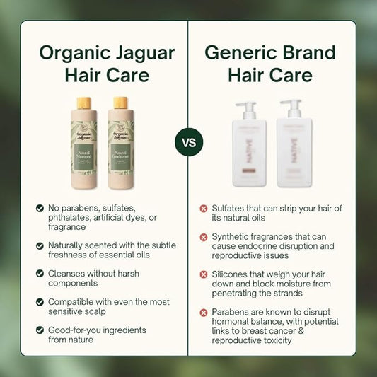 Organic Jaguar All Natural Jasmine Conditioner for Hair Care, Sulfate Free Conditioner, Vitamin E, Castor, Argan and Almond, For Hydrating All Hair, 13.5 fl oz