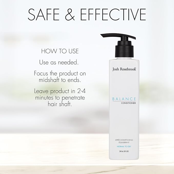 Josh Rosebrook Balance Conditioner A light, volumizing conditioner formulated for all hair textures and types with balanced to oily scalp conditions (8 Fl Oz)