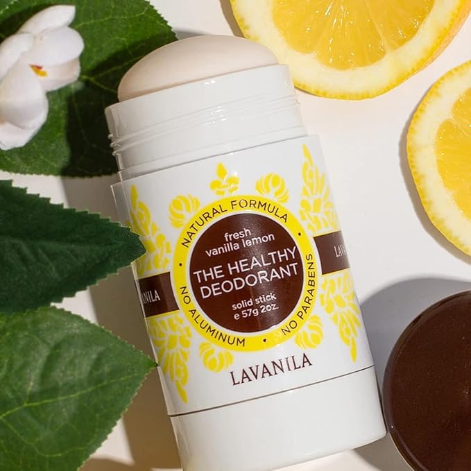 Lavanila Vanilla Lemon Deodorant for Women 2-Pack (2 Oz Each) - Natural Aluminum Free Solid Stick Deodorant, Made In USA, Vegan