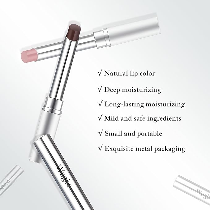 Honey Tinted Lip Balm 2 Colors, Hydrating Sheer Formula Black Pink Lipstick, High Shine Lip Tint Makeup Soften Lip Care Balm Combo for Repairing Dry Lips Lightweight Natural Glossy Finish