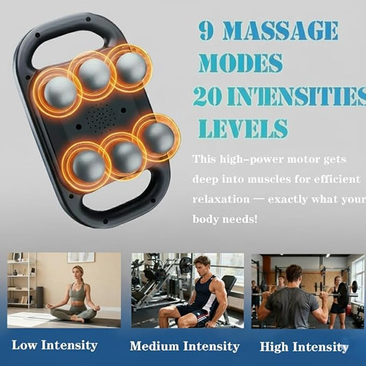 Belovedone Massage Gun, 6 Head Percussion Massage Guns, Deep Tissue Muscle Massagers, Electric Massager Tool for Legs, Arms, Waist, Back, Buttocks