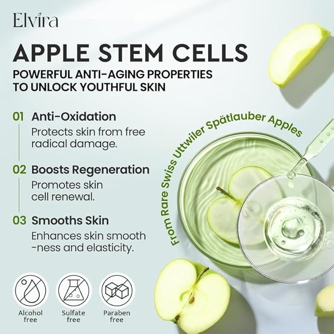 Elvira Retinol Anti Aging Face Moisturizer- Collagen Cream With Stem Cell & Hyaluronic Acid, Instant Face Lift Cream for Skin Tightening and Firming, Wrinkle Smoother for Women & Men, 1.85 Fl Oz