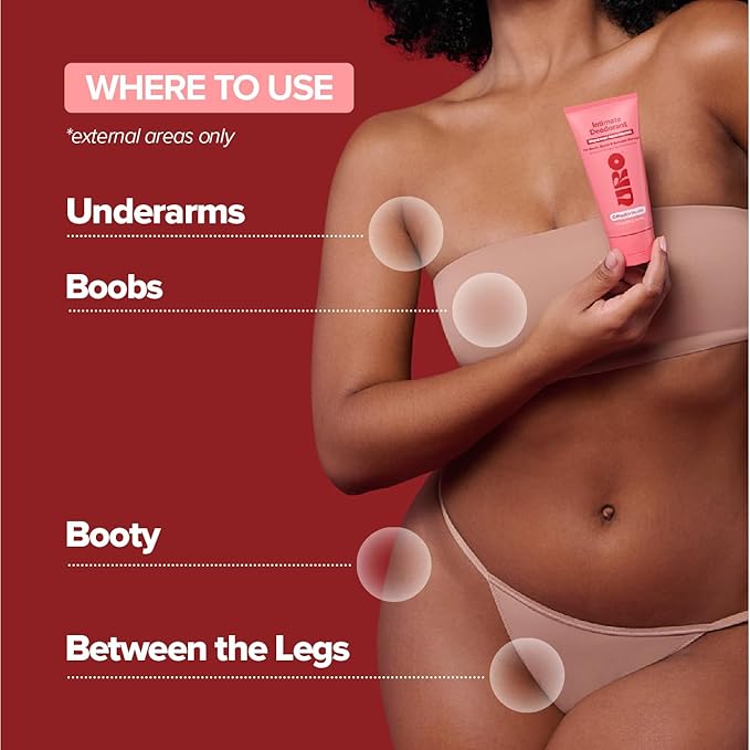 O Positiv URO Intimate Whole Body Deodorant Cream – Dermatologist Tested, Hypoallergenic, Non-irritating, Aluminum Free, Unscented, Dries Clear – Odor & Moisture Control, Anti-Chafing – 3 Oz Tube